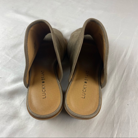 Lucky Brand Baldomero Heel Leather Slide Mules - Picture 7 of 12